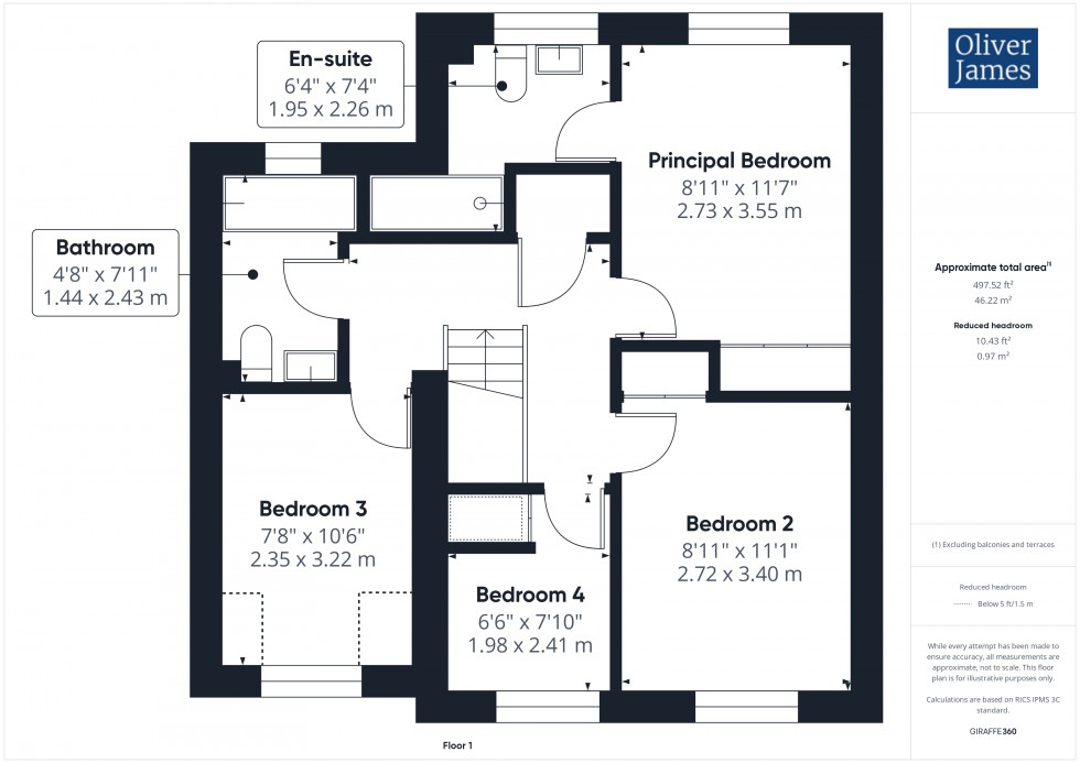 Floorplan for Goshawk Close, Hartford, PE29