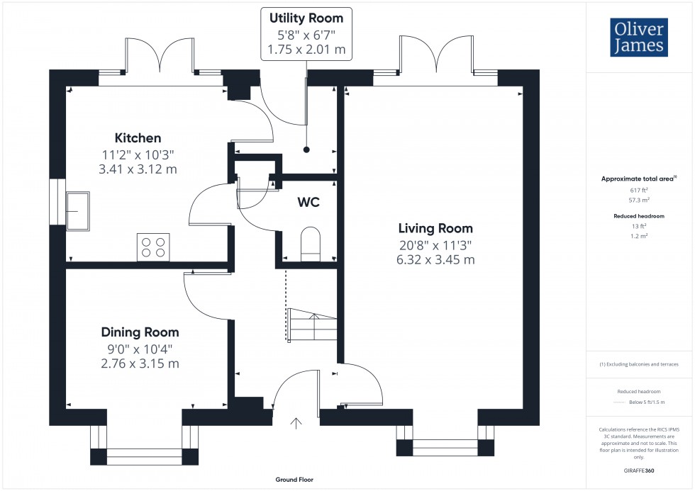 Floorplan for Cobbler Drive, Godmanchester, PE29