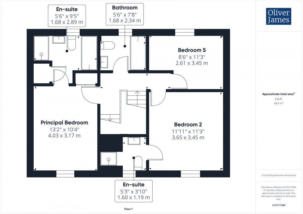 Floorplan for Cobbler Drive, Godmanchester, PE29