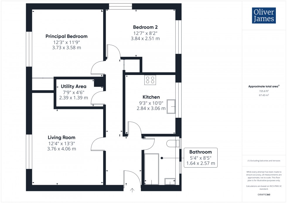 Floorplan for Queens Close, Over, CB24