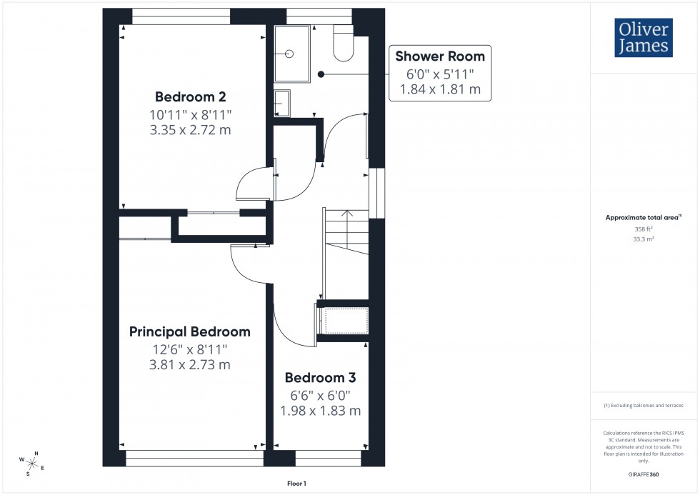 Floorplan for Ashdale Close, Sawtry, PE28