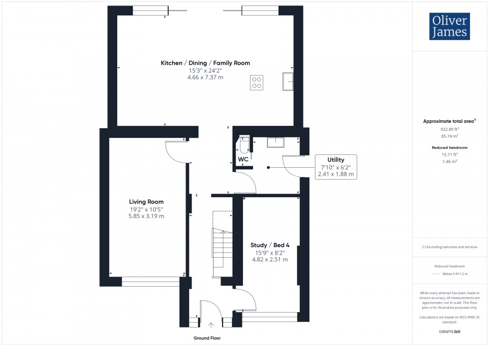 Floorplan for Hawkes End, Brampton, PE28