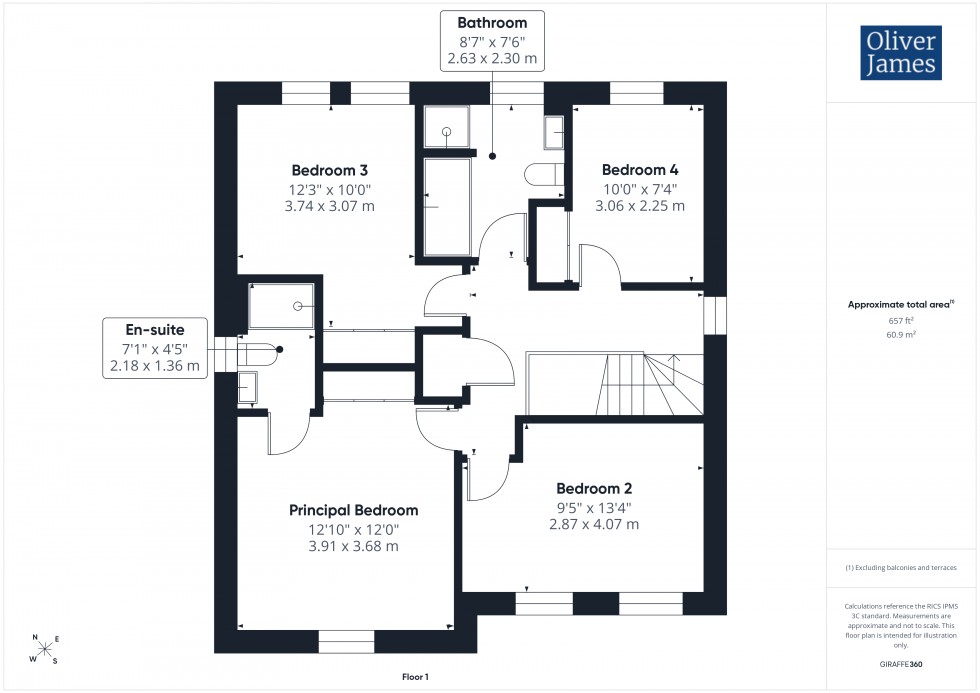 Floorplan for Saxon Way, Warboys, PE28