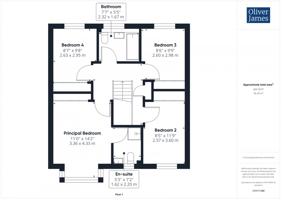 Floorplan for Wertheim Way, Huntingdon, PE29