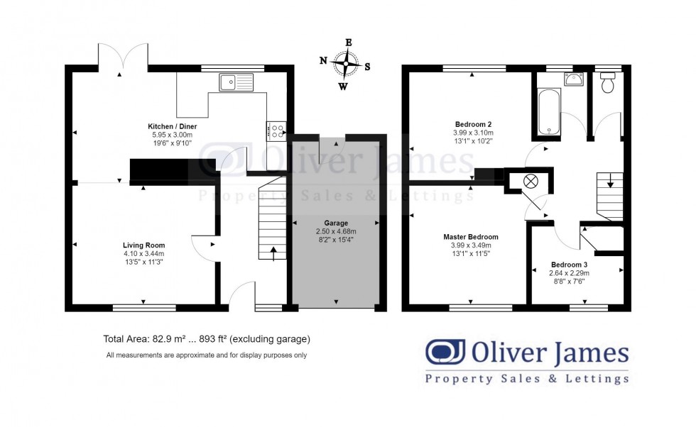 Floorplan for Moyne Road, Sawtry, Huntingdon.