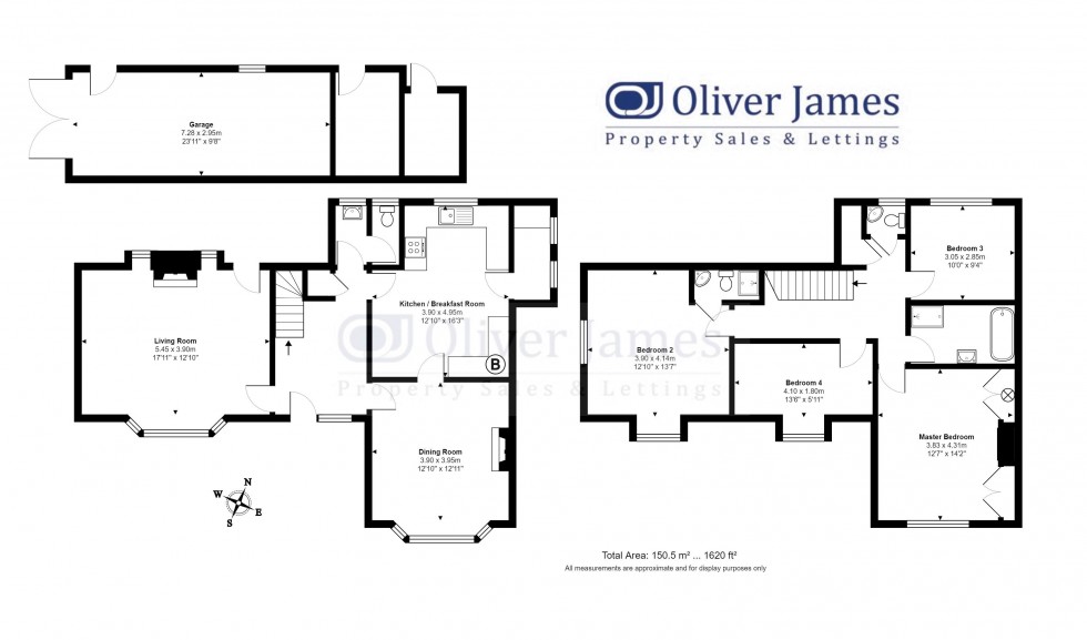 Floorplan for Hartford Road, Huntingdon, Cambridgeshire.