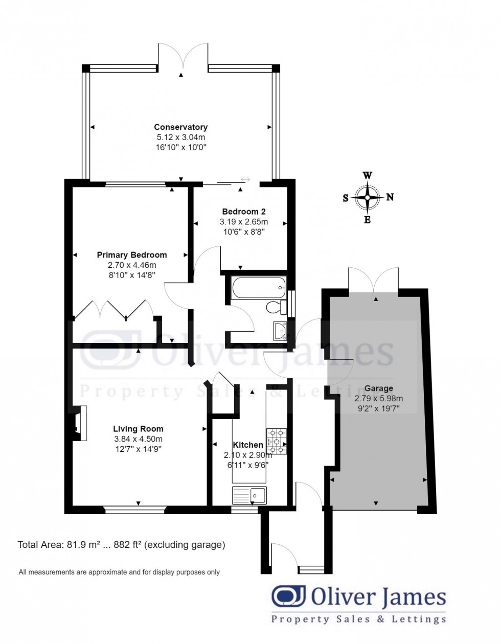 Floorplan for Gordon Road, Little Paxton, St. Neots.