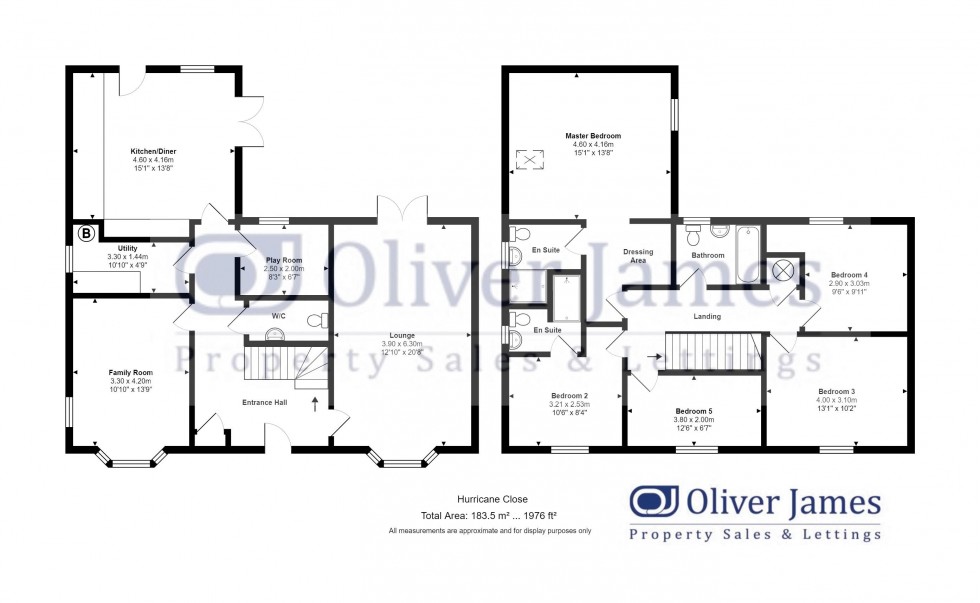 Floorplan for Hurricane Close, Brampton, Huntingdon.