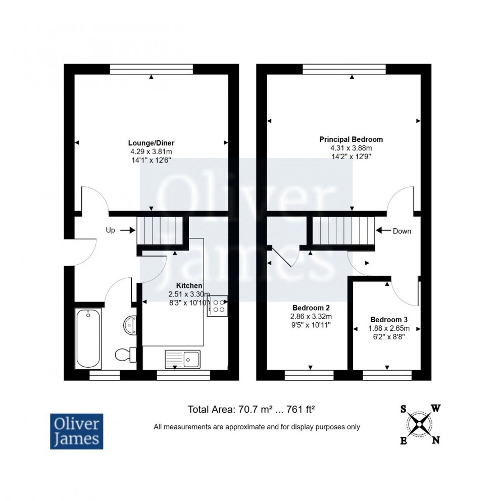 Floorplan for Hardy Close, Hartford, Huntingdon