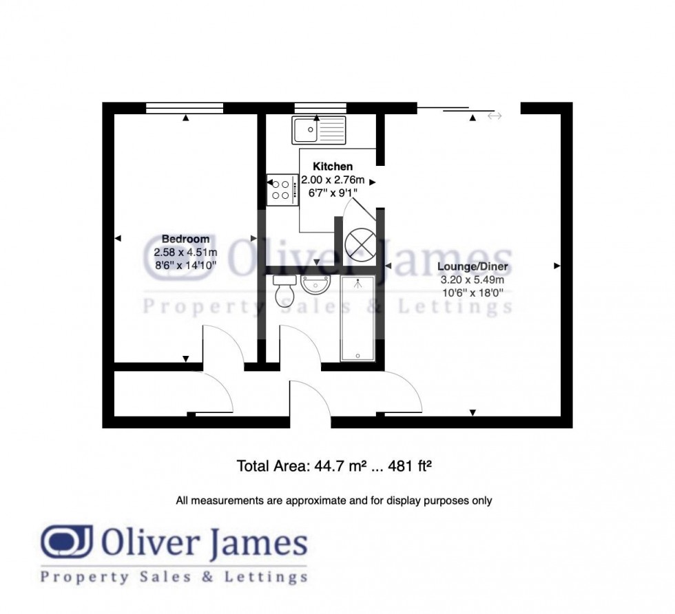 Floorplan for Millfield Court, Brampton Road, Huntingdon.