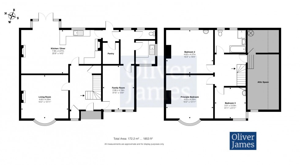 Floorplan for Hollow Lane, Ramsey, Cambridgeshire.