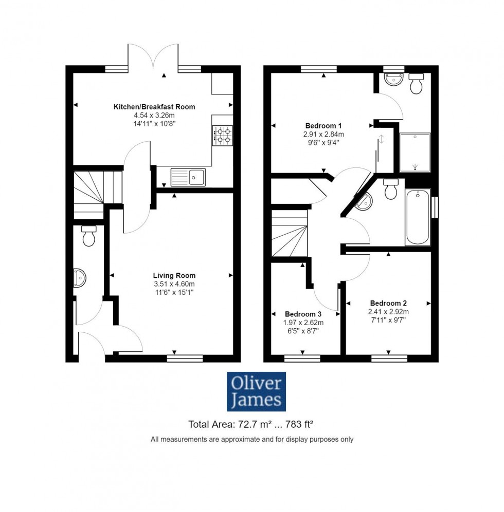 Floorplan for Parker Crescent, Sawtry