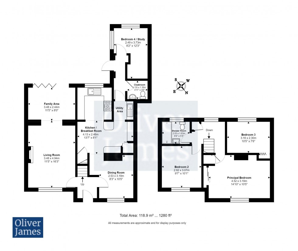 Floorplan for Fox Grove, Godmanchester, Cambridgeshire.