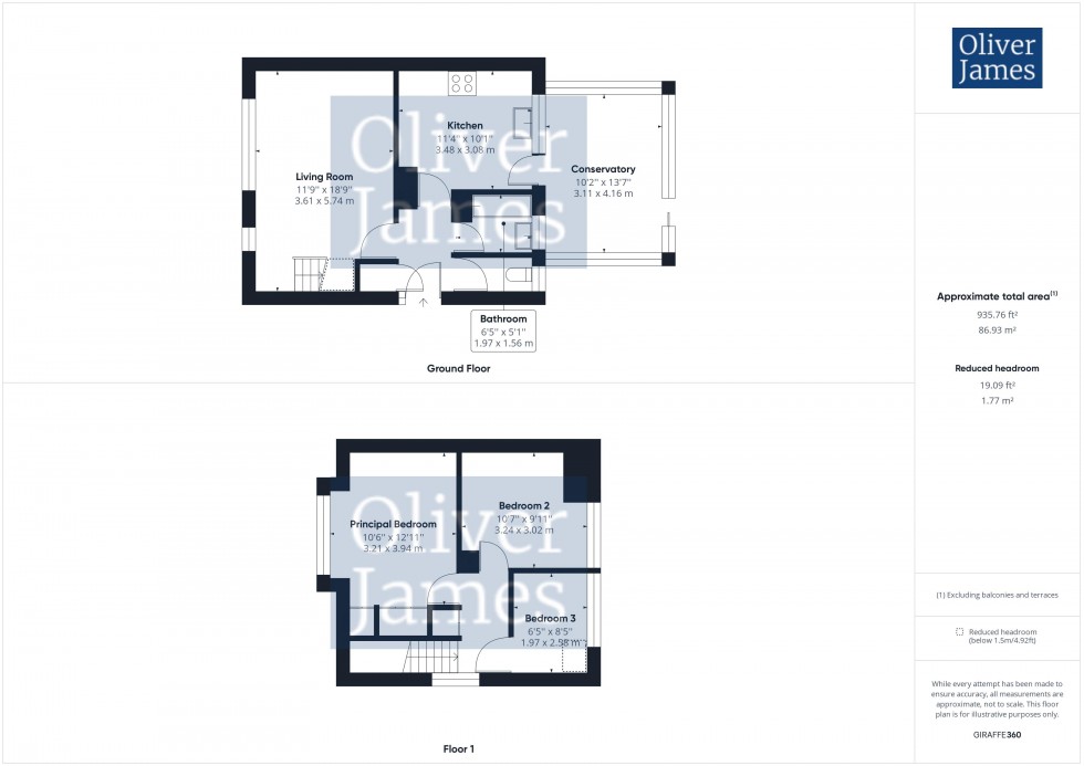 Floorplan for Manor Drive, Sawtry, Cambridgeshire.