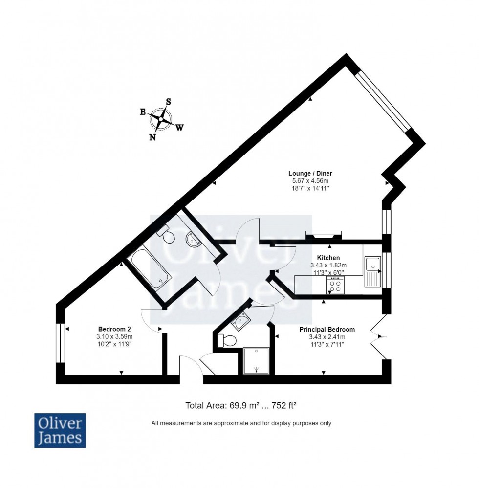 Floorplan for Cromwell Drive, Hinchingbrooke Park, Huntingdon.