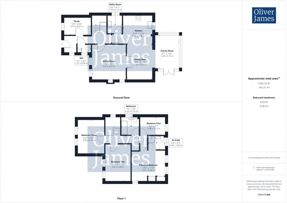 Floorplan for Tower Close, Ramsey, Cambridgeshire.