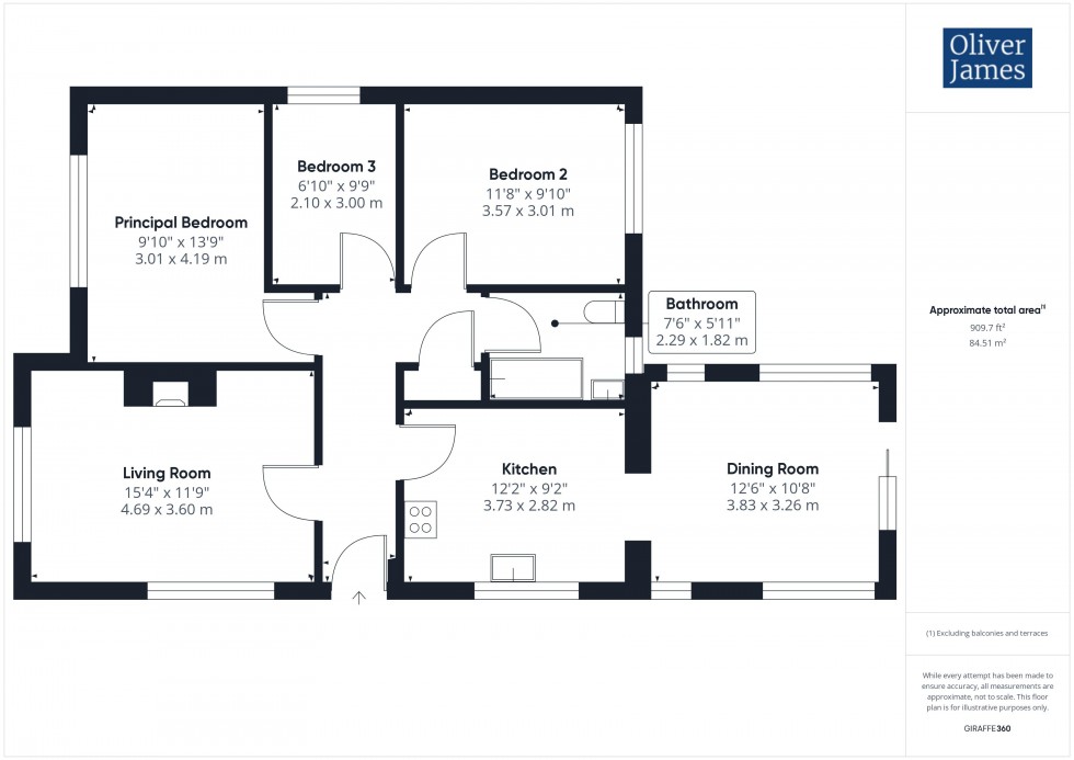 Floorplan for Arundel Road, Hartford, Huntingdon