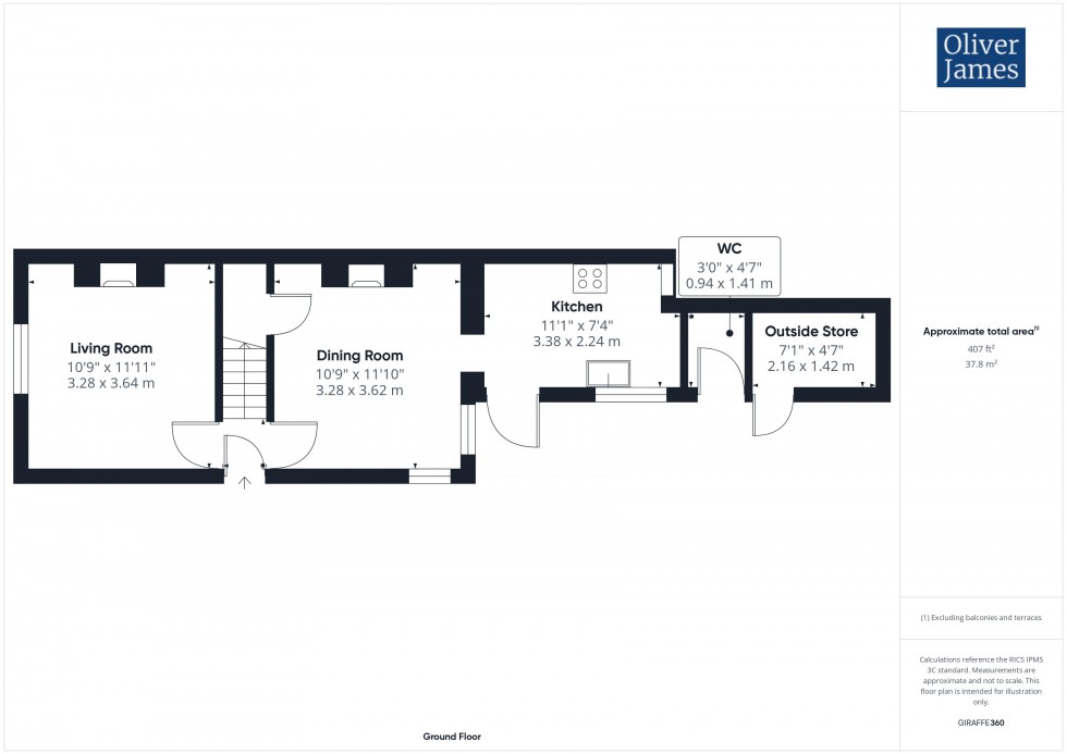 Floorplan for St. Anns Lane, Godmanchester