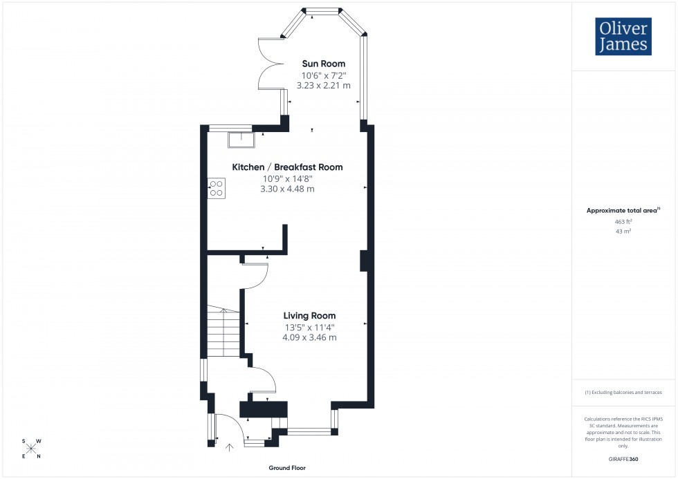 Floorplan for Sparrowhawk Way, Hartford, PE29