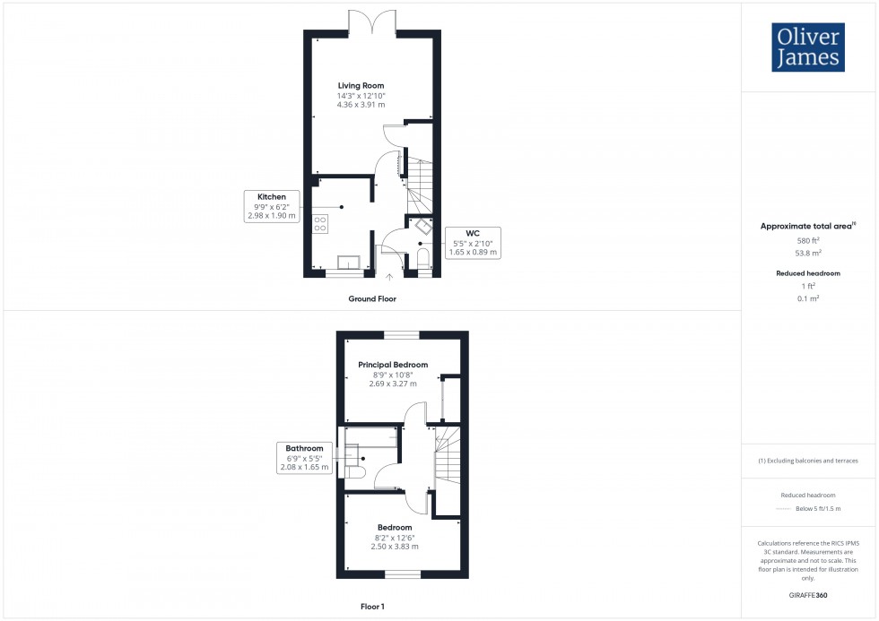 Floorplan for Parker Crescent, Sawtry
