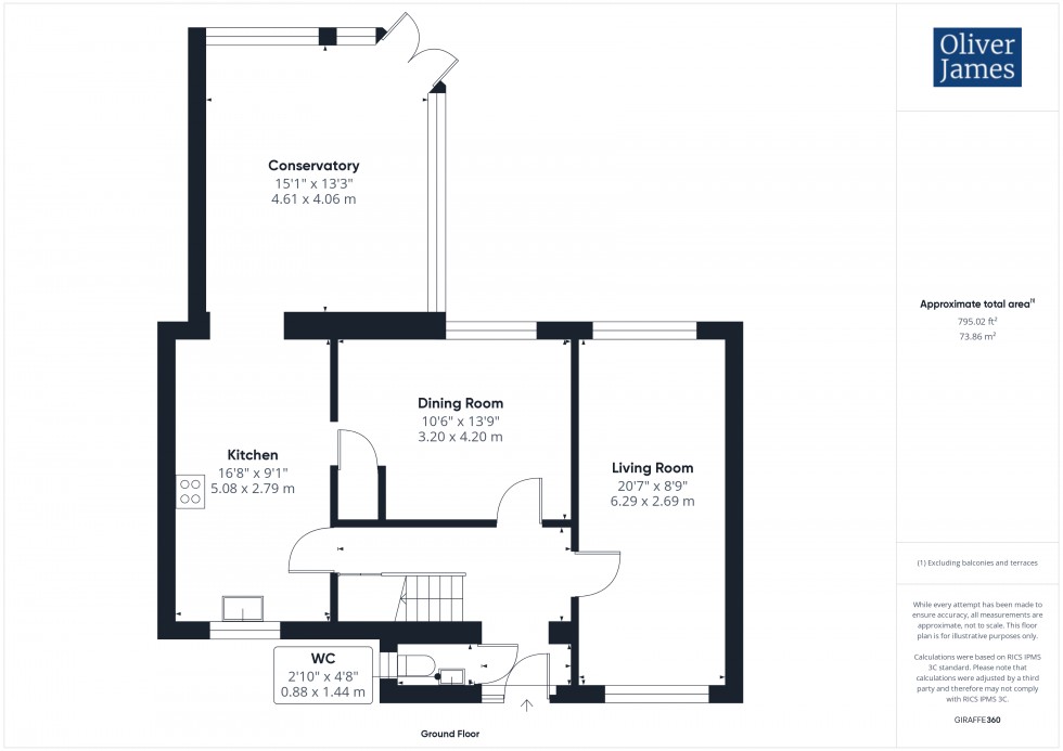 Floorplan for Highfield Avenue, Alconbury Weston, PE28