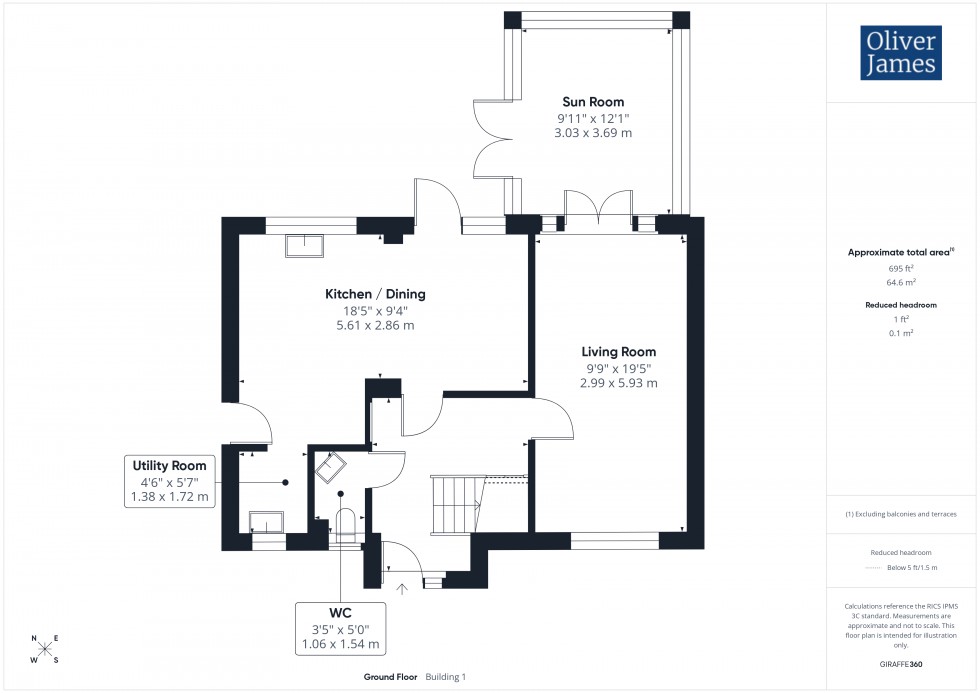 Floorplan for Chequers Close, Alconbury Weston, PE28