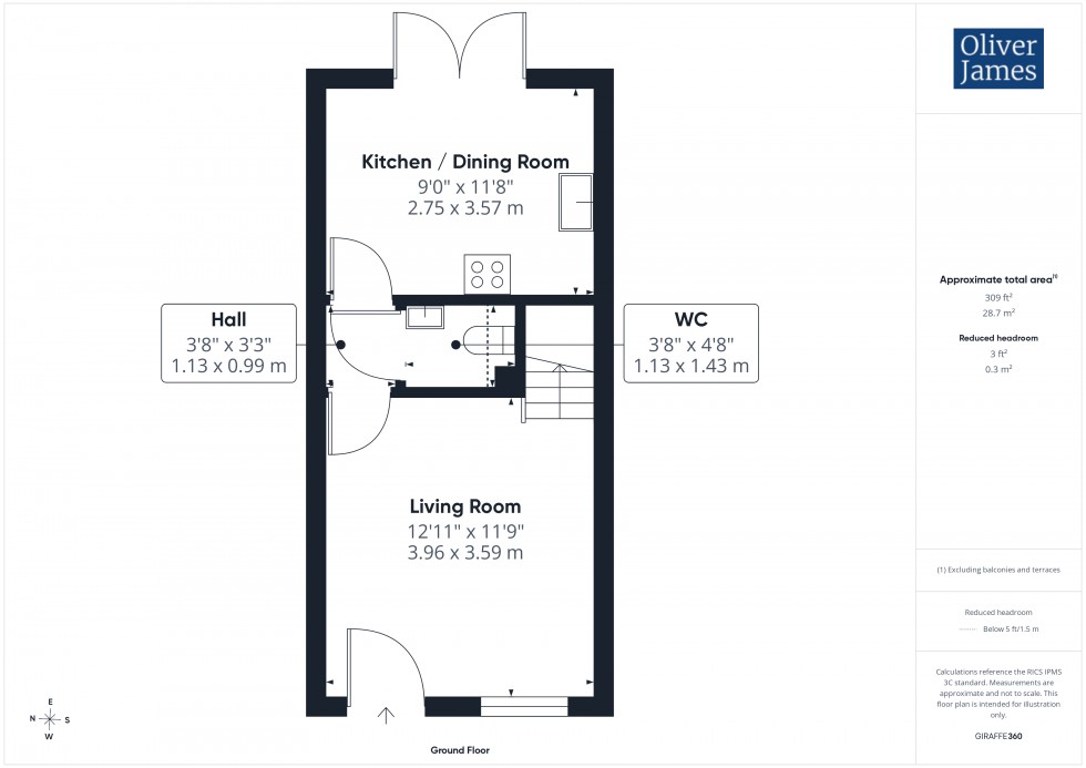 Floorplan for Wheatstone Road, Huntingdon, PE29