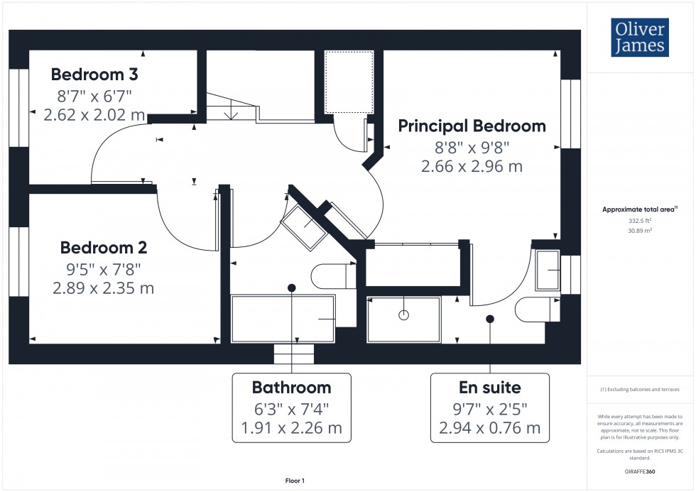 Floorplan for Rowell Way, Sawtry, PE28