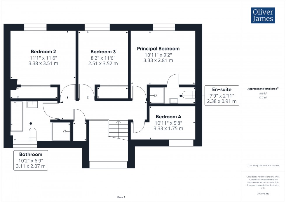Floorplan for Belle Isle Crescent, Brampton, PE28