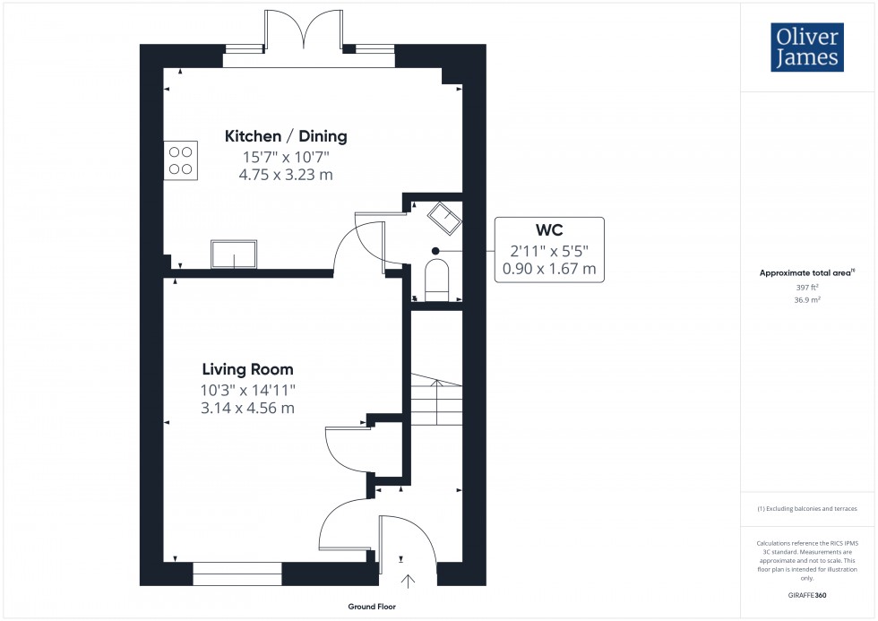 Floorplan for Haynes Close, Sawtry, PE28