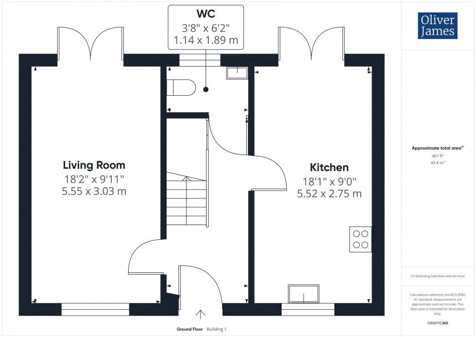 Floorplan for Rowell Way, Sawtry, PE28