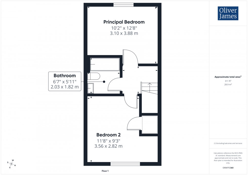 Floorplan for California Road, Huntingdon, PE29