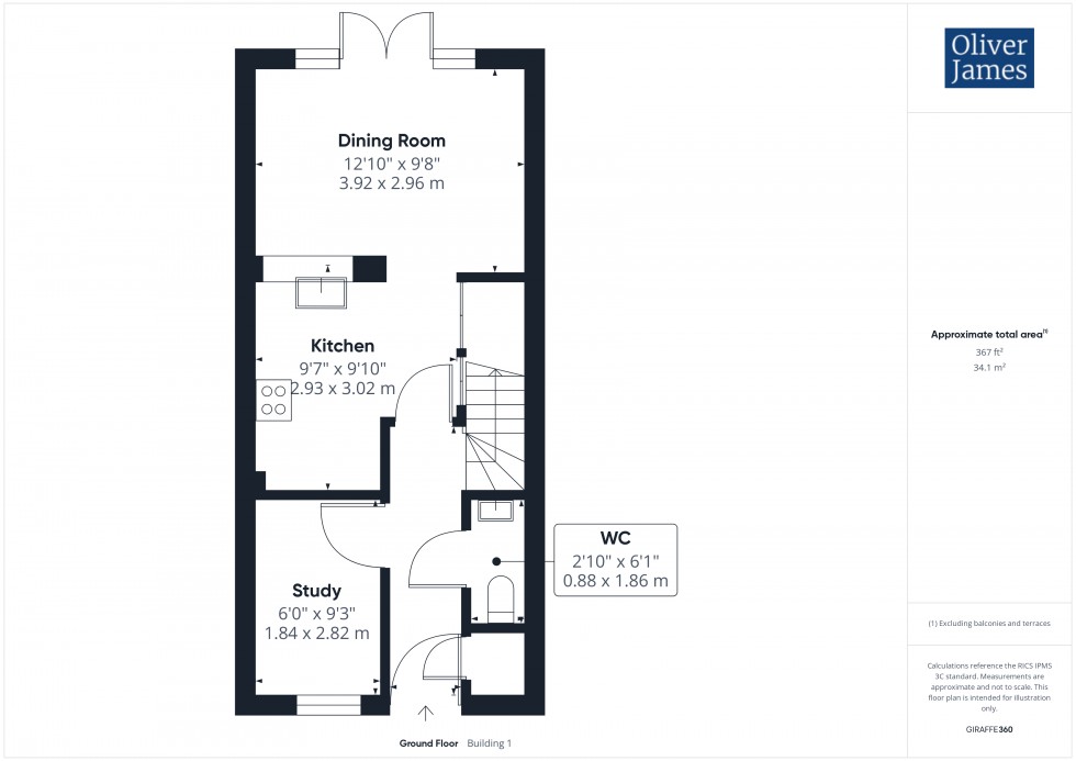 Floorplan for Stokes Drive, Godmanchester, PE29