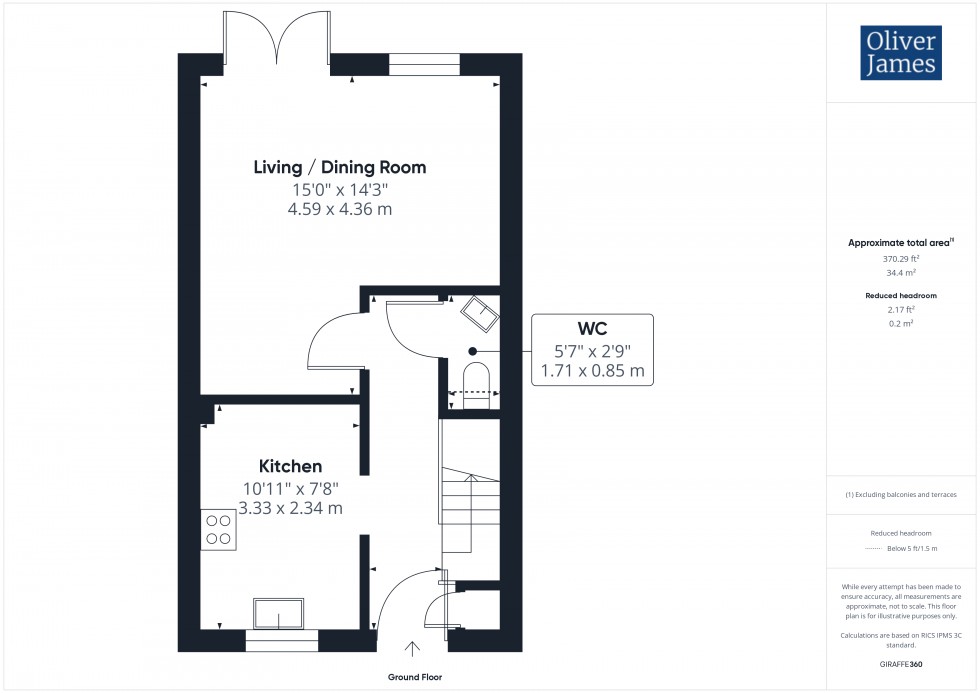 Floorplan for Jackson Avenue, Sawtry, PE28