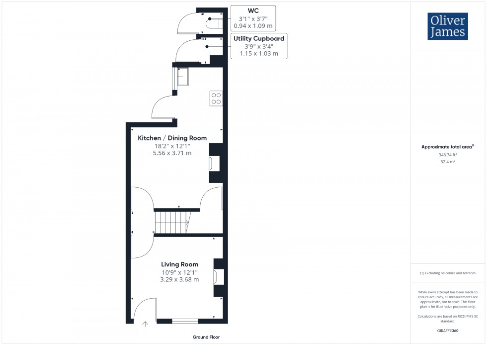 Floorplan for Ouse Walk, Huntingdon, PE29