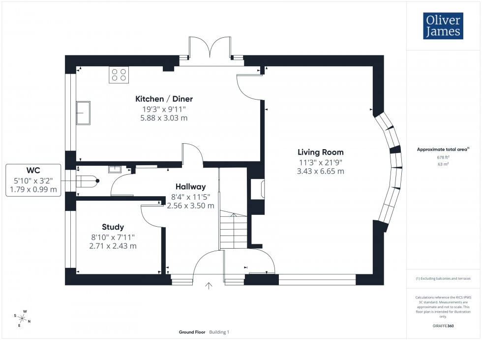 Floorplan for Dells Close, Great Gidding, PE28