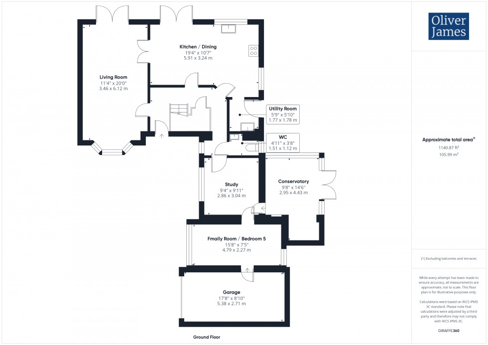 Floorplan for Peaks Court, Huntingdon, PE29