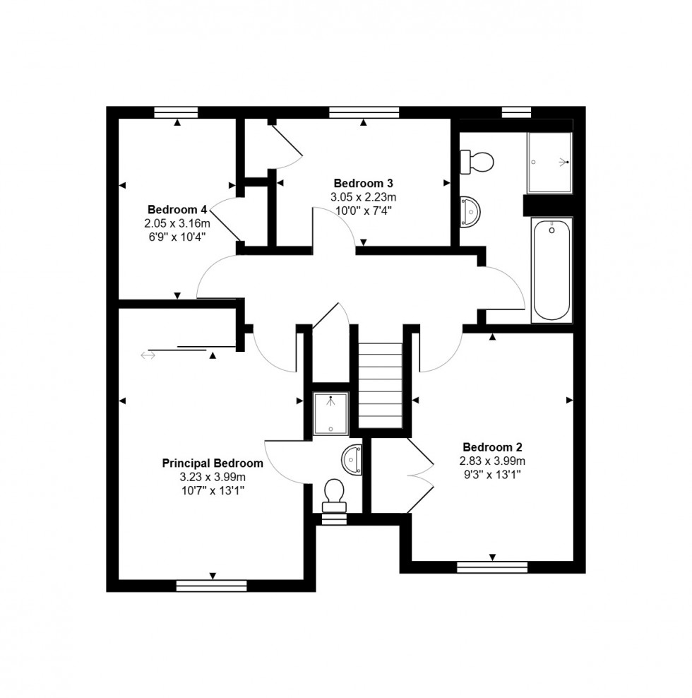 Floorplan for Bedford Way, Sawtry, PE28