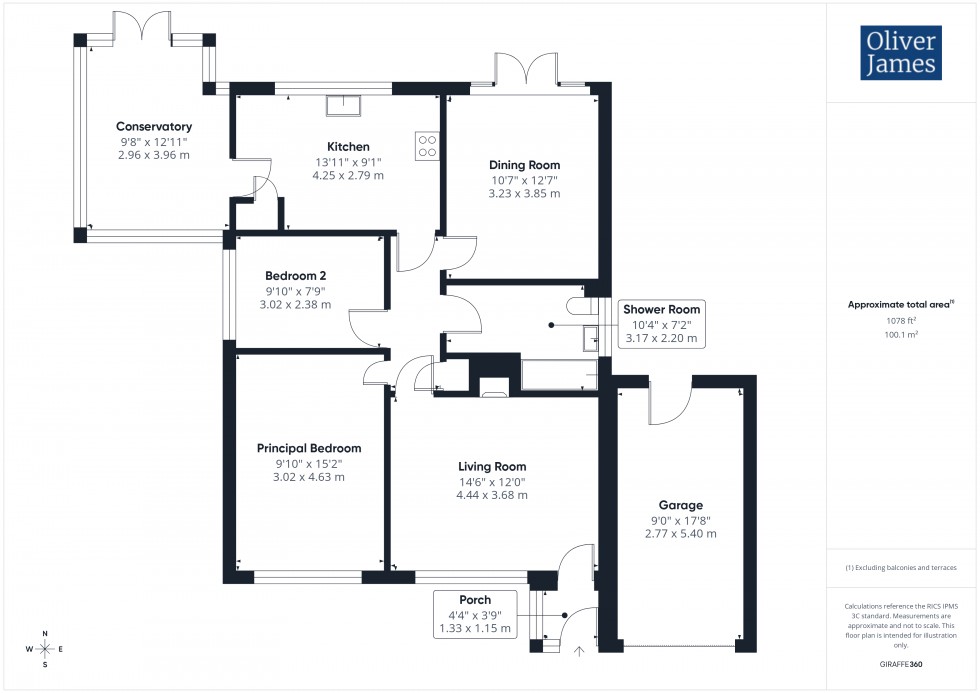 Floorplan for Scotney Way, Sawtry, PE28