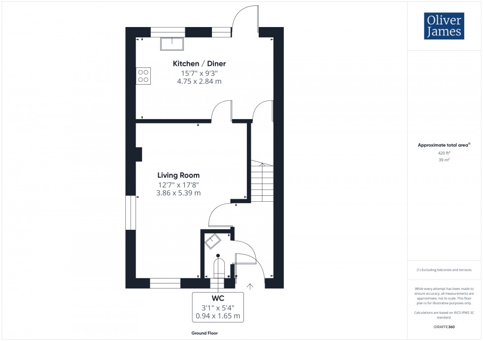 Floorplan for Parker Crescent, Sawtry, PE28