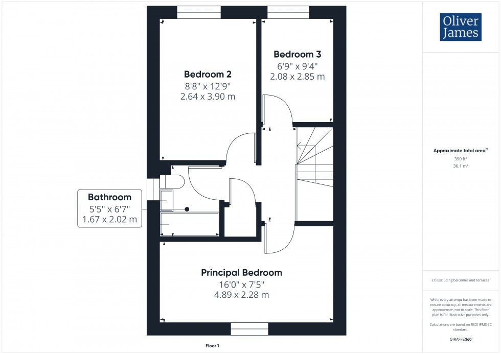 Floorplan for Parker Crescent, Sawtry, PE28