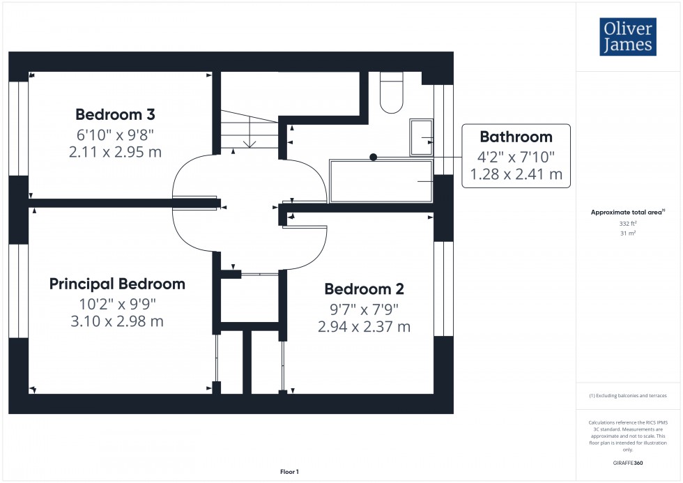 Floorplan for Falstaff Way, Hartford, PE29