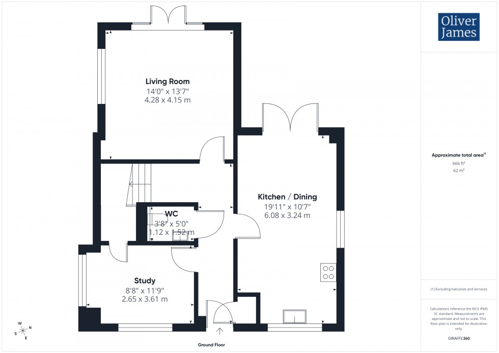 Floorplan for Ailwyn Road, St. Neots, PE19