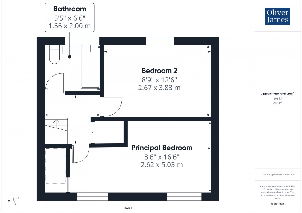 Floorplan for Beech Close, Huntingdon, PE29