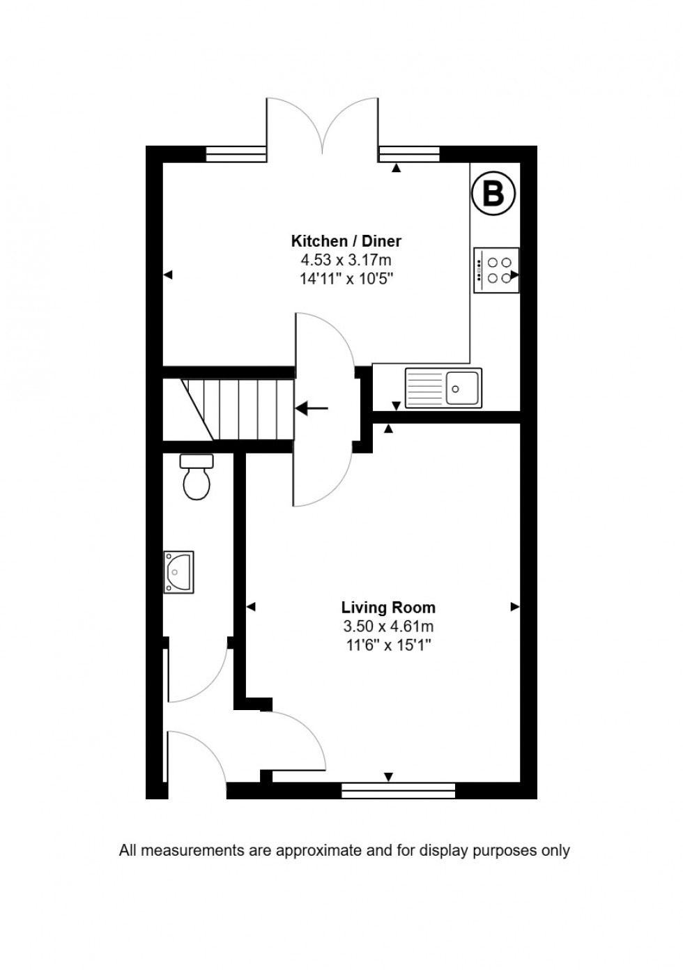 Floorplan for Parker Crescent, Sawtry, PE28