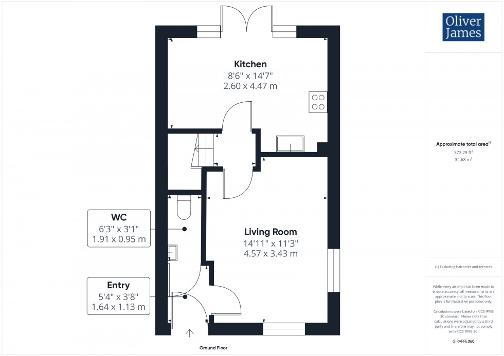 Floorplan for Parker Crescent, Sawtry, PE28