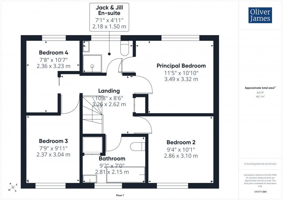 Floorplan for Stuart Close, Godmanchester, PE29