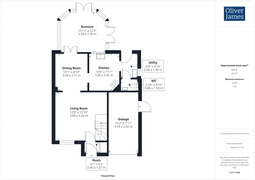 Floorplan for Warren Croft, Sawtry, PE28