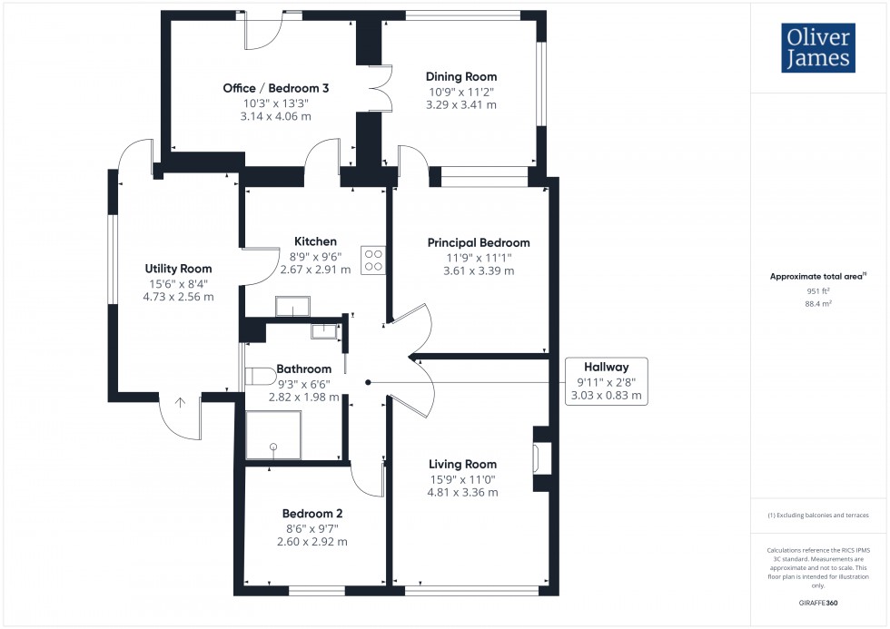 Floorplan for Abbey Close, Sawtry, PE28