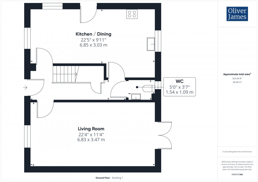 Floorplan for Parker Crescent, Sawtry, PE28